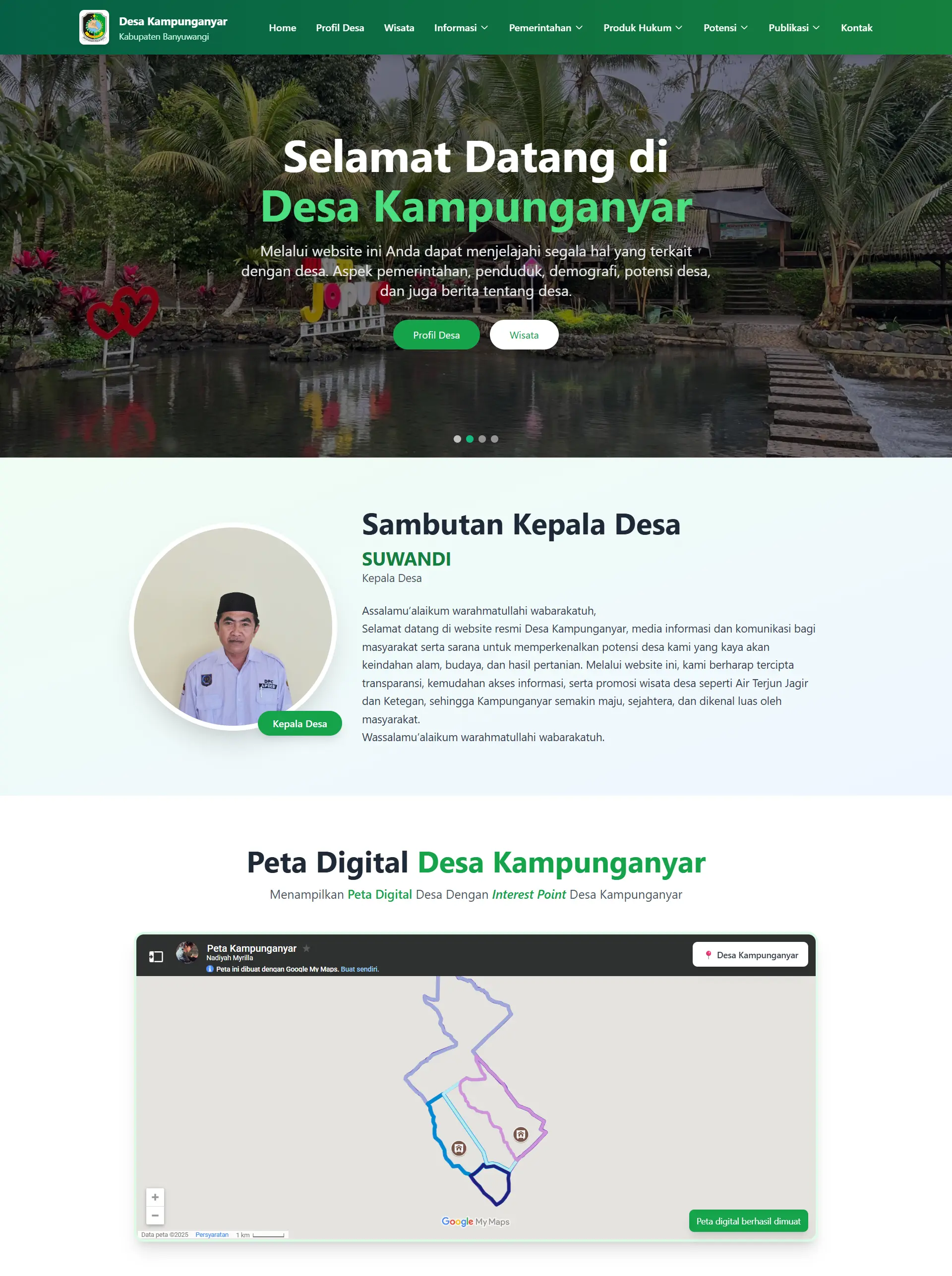 Village Tourism Website dashboard