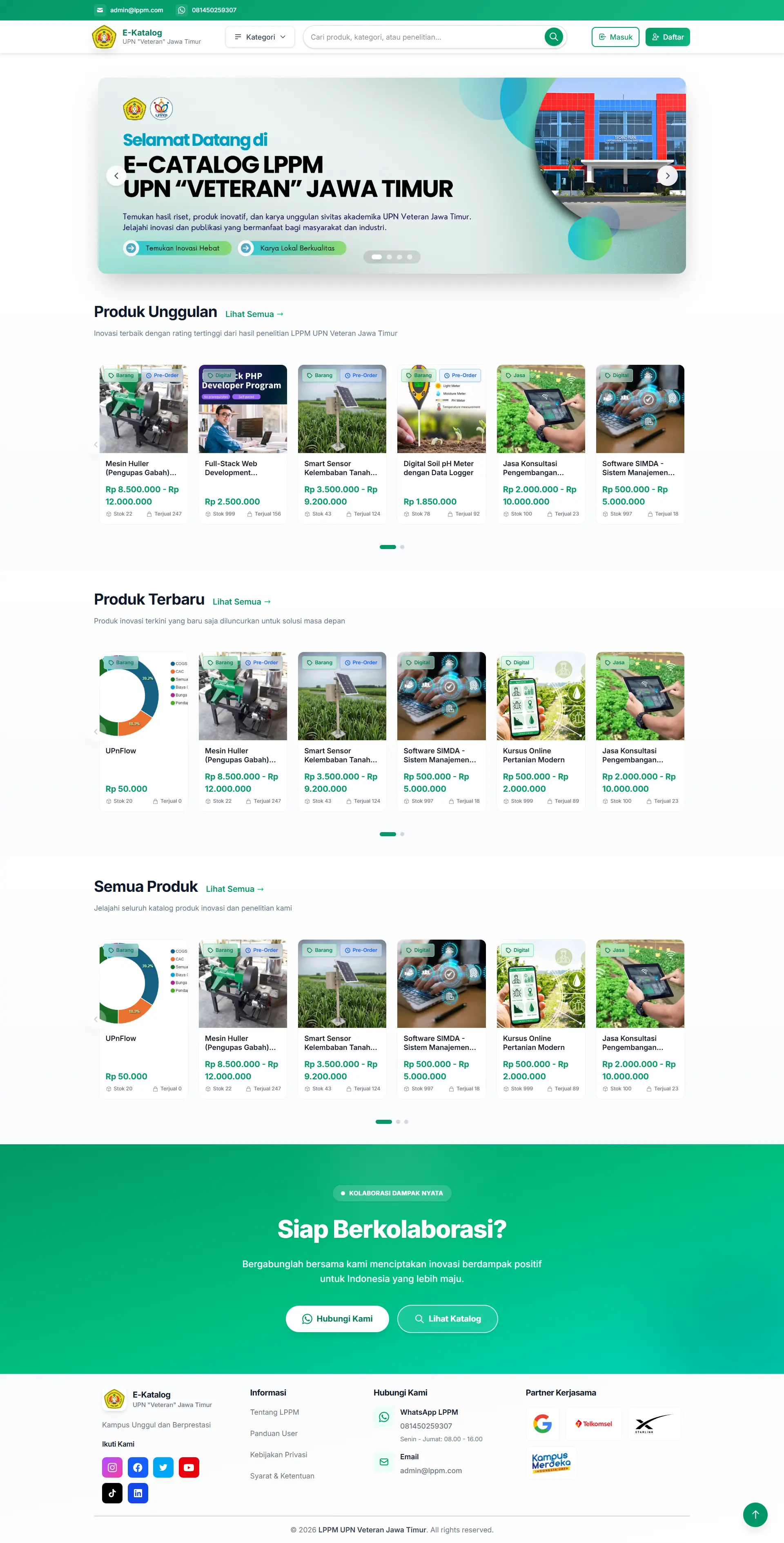 E-Catalog dashboard