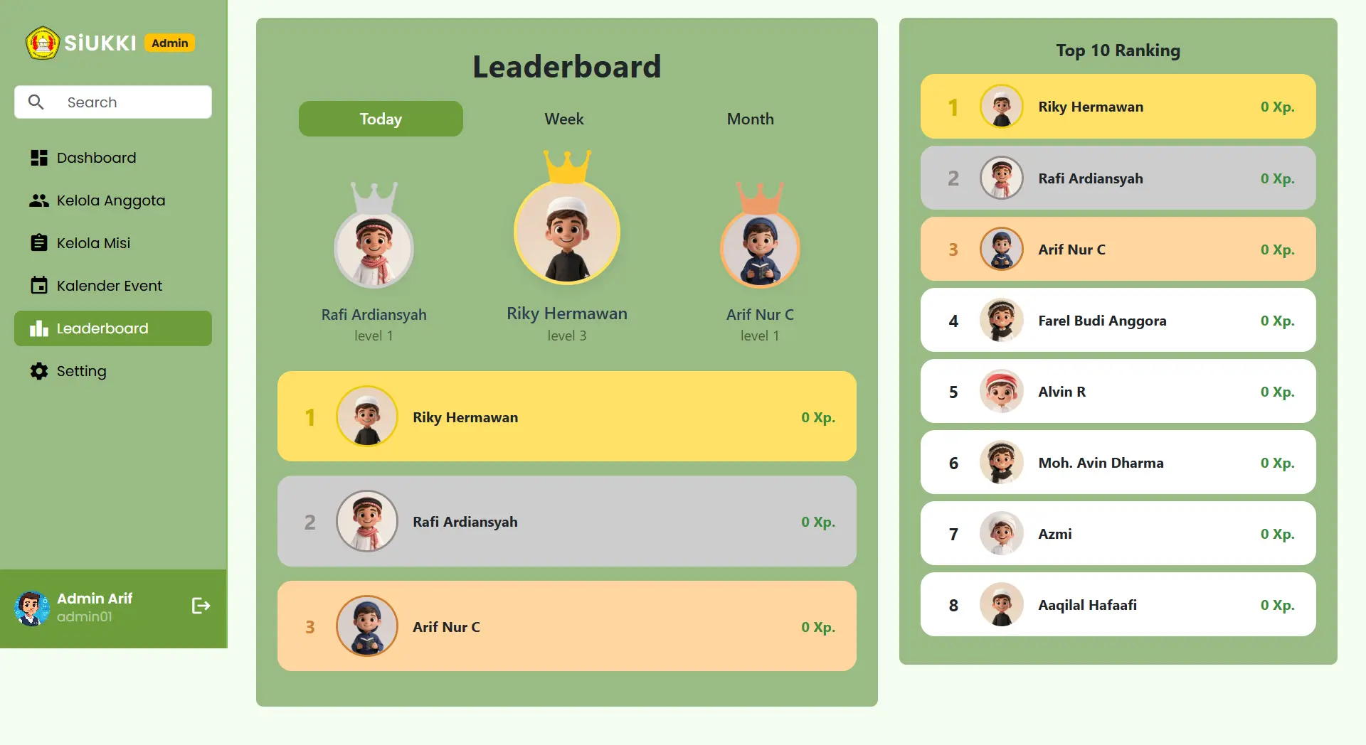 SiUKKI - Student Engagement Gamification Platform for Islamic Organizations